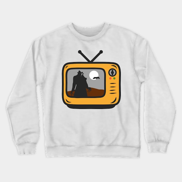 Nosferatu Retro TV Set Crewneck Sweatshirt by panco